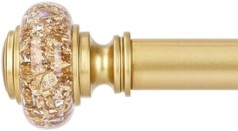 Gold Crystal Curtain Rod with Adjustable Finials