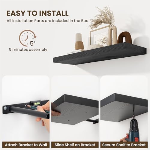 Fun Memories 10 Inch Deep Floating Shelves Set of 2