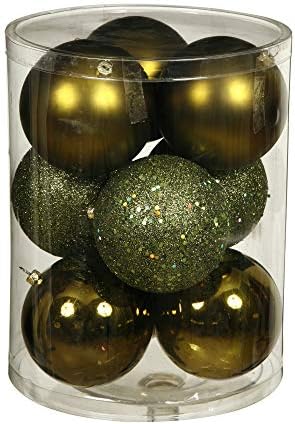 Vickerman Olive 4-Finish Ball Ornament Set 20 per Box
