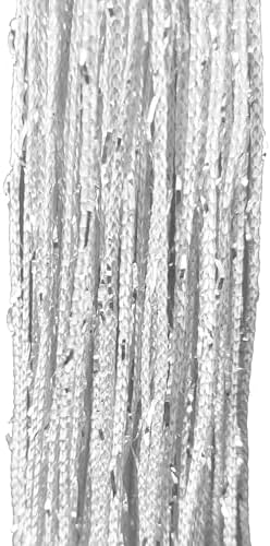 White Beaded Curtain with Tassels for Doorway Decor