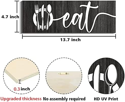Creoate 3 Piece Kitchen Wall Decor Wooden Signs