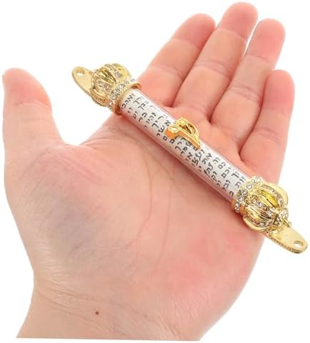 Cabilock 2pcs Metal Mezuzah Scroll for Jewish Home Decor
