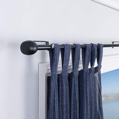 Decopolitan 5 8 Inch Cap Curtain Rod Set Black