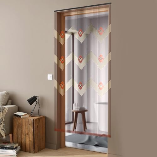 LOYALHEARTDY 60 Strand Bamboo Beaded Curtain