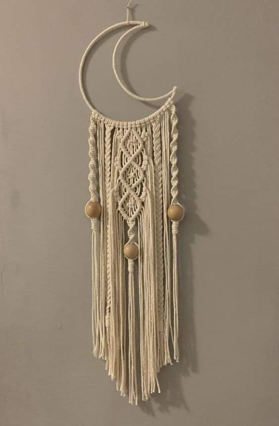 Macrame Wall Hanging Dream Catcher 13x36 Inches
