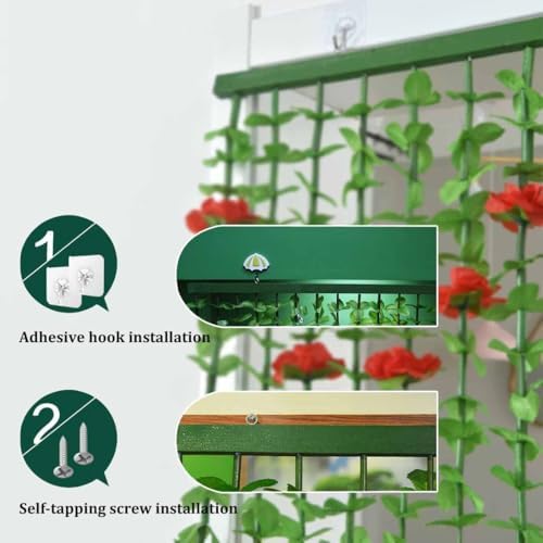 Bamboo Beads Curtain Green Rose 35x71 Room Divider