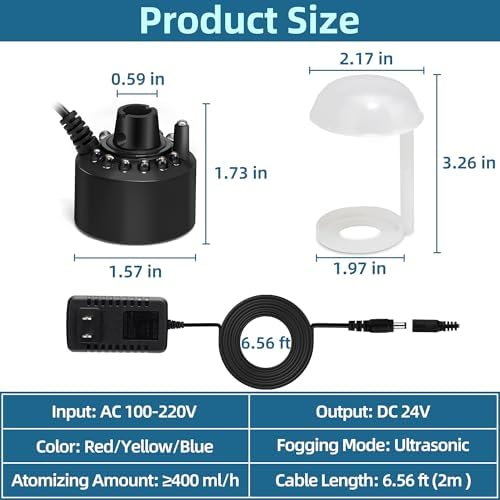 DaToo Mini Mist Maker Fog Machine with 12 LED Lights