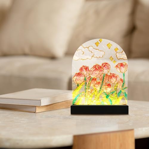 433 Rectangle Wooden LED Light Base with USB Cable 4Pcs