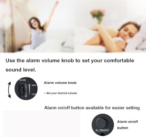 Square LED Single Alarm Clock with Snooze and USB Port