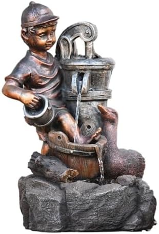 Tabletop Fountain Imitation Copper Resin Decor