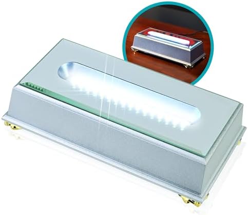 16 LED Light Stand Base - Silver Display Pedestal for Crystal Art