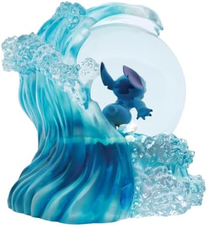 Enesco Disney Showcase Lilo and Stitch Surfing Water Globe 6 Inch Blue