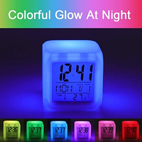 LED Alarm Clock with Basketball Print