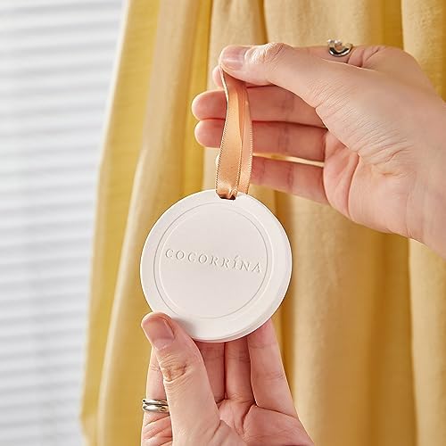 COCORRINA Car Air Freshener - Sandalwood Rose Handmade Ceramic Scented