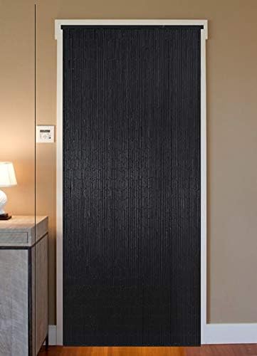Bamboo Beaded Curtain Black