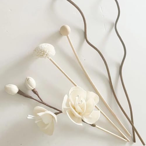 TALTAW White Rose Reed Diffuser Sticks 5 Pcs Set
