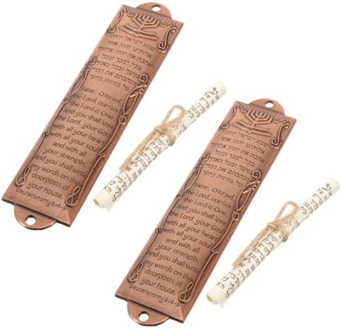 LUOZZY 2pcs Israeli Mezuzah Door Decor with Scrolls