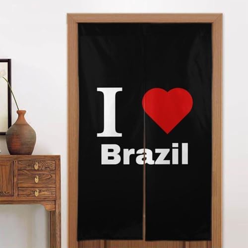 I Love Brazil Blackout Curtains for Doorways