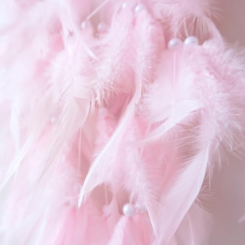 Moon Dreamcatcher with Pink Crystal Tree