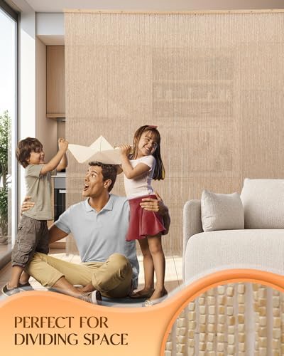 Erfolkerz Bamboo Beaded Curtain 355 x 79 Insect Screen