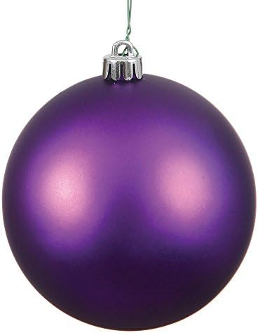 Vickerman 12 Inch Plum Matte Ball Ornament