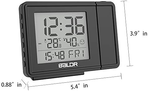 BALDR Projection Alarm Clock with Temperature Display