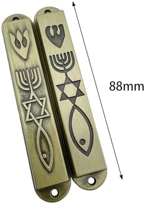 Modern Door Mezuzahs 2 Pcs Metal Decor