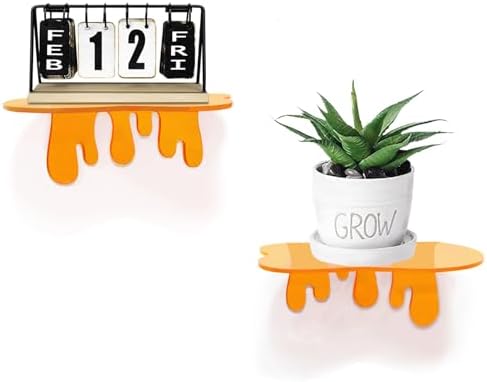 SetGame 2-Pack Acrylic Floating Wall Shelves