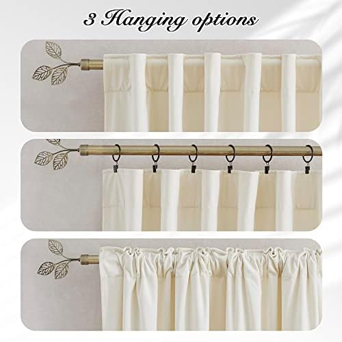 PONY DANCE Velvet Curtains 84 Inch Set of 2 for Living Room