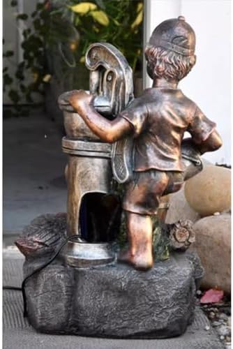 Tabletop Fountain Imitation Copper Resin Decor