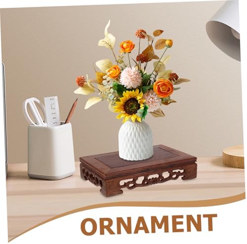 Healifty Wood Display Stand for Vase and Decor
