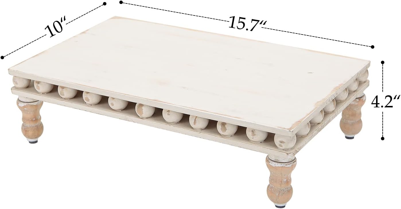 Farmhouse Beaded Risers Display Stands for Kitchen Counter