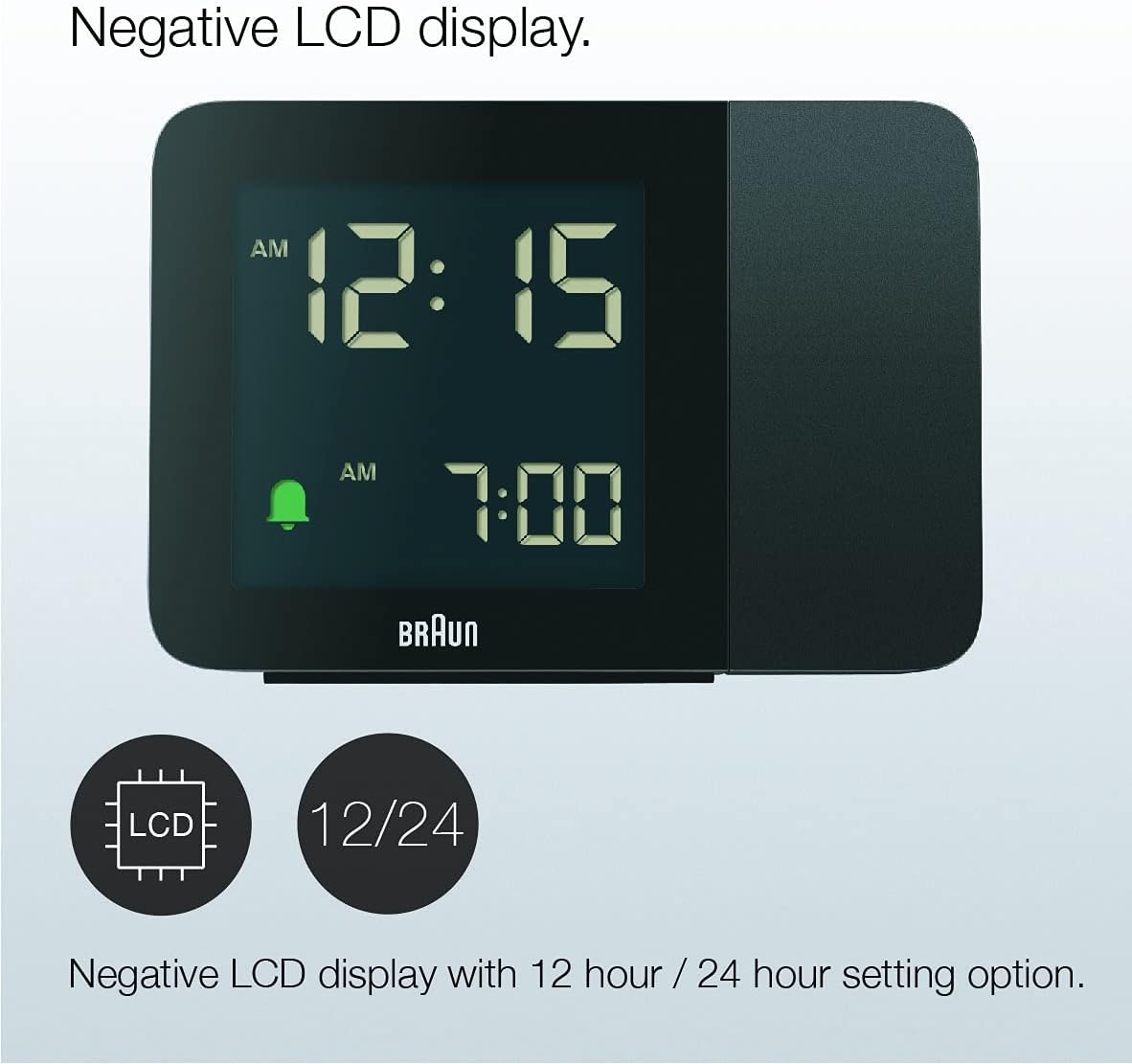 Braun Digital Projection Alarm Clock with 4 Backlight Options