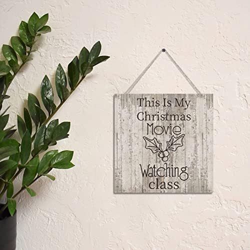 Christmas Movie Watching Wood Plaque Wall Decor
