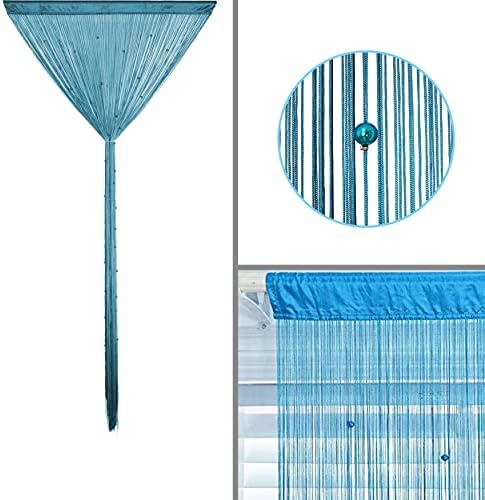 Beaded Curtain with Teal Blue Color 100x200cm