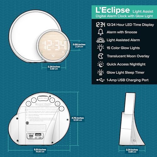 La Crosse Technology L Eclipse Light Assist Alarm Clock