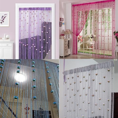 RJDJ Rose Thread Door Curtain for Home Decor
