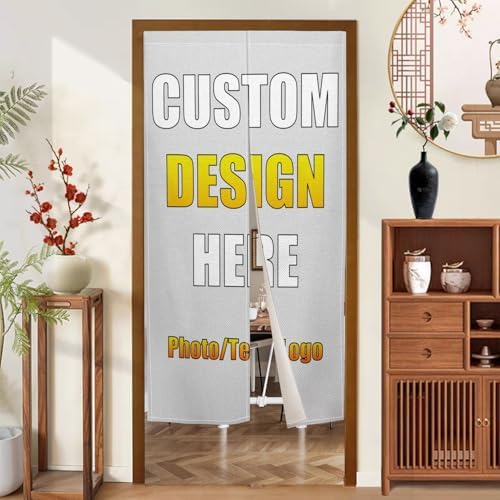 Customize Doorway Curtain with Photo Text Logo Noren