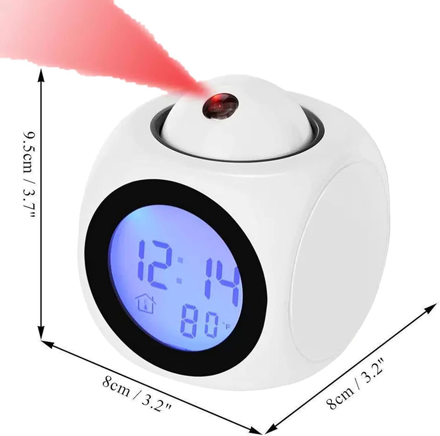 YHan Projection Alarm Clock with Voice and LED Display