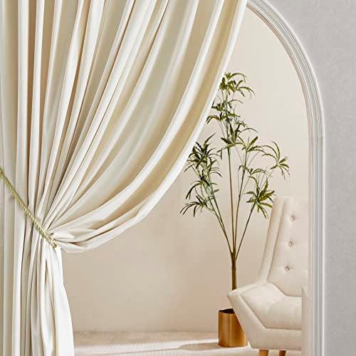 PONY DANCE Velvet Curtains 84 Inch Set of 2 for Living Room