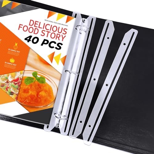 CollectHall Magazine Holders 40 Pack Translucent White 3 Hole Punched