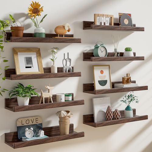 16 Inch Picture Ledge Shelf Set of 8 with Lip