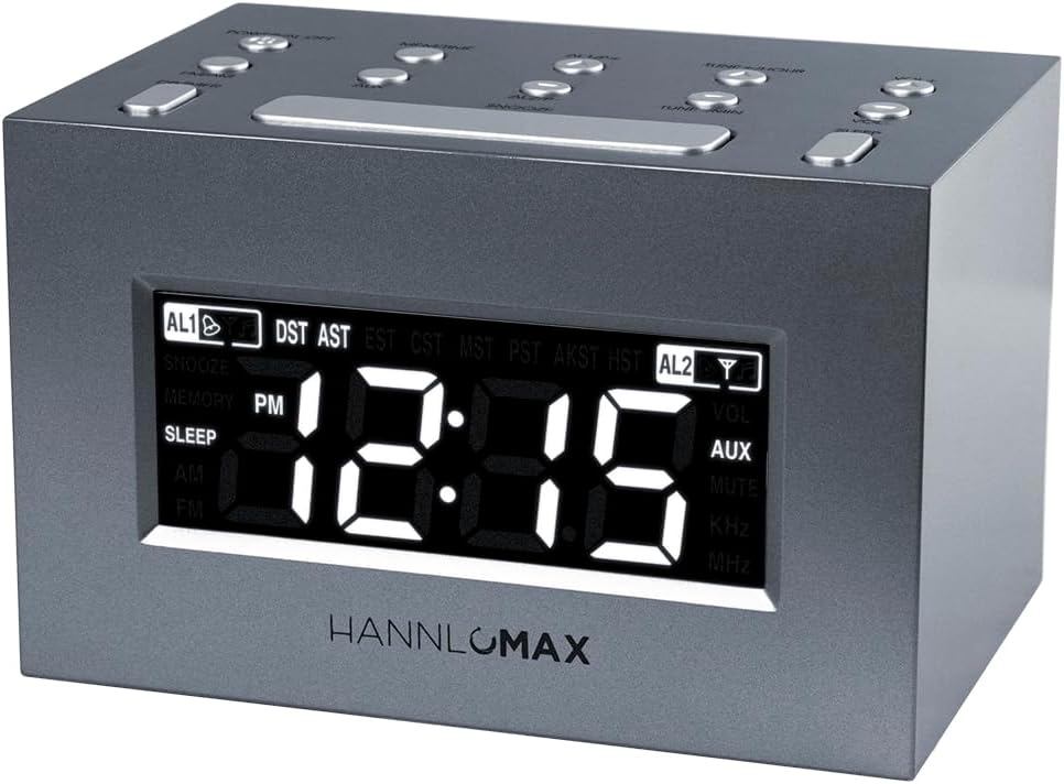 HANNLOMAX HX-111CR Dual Alarm Clock Radio
