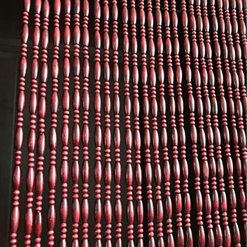 Wooden Beaded Door Curtain with 55 Strands