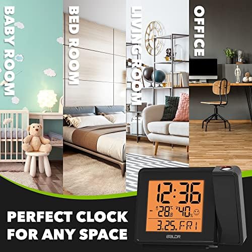 BALDR Projection Alarm Clock with Temperature