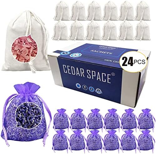 Cedar Space Lavender Sachet Bags 24 Pack Home Fragrance