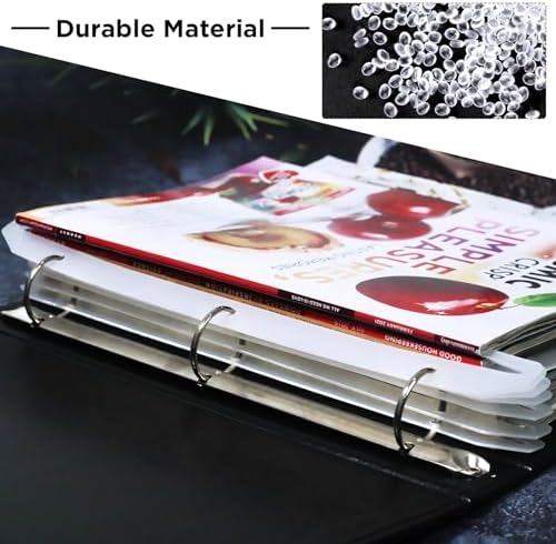 CollectHall Magazine Holders 40 Pack Translucent White 3 Hole Punched