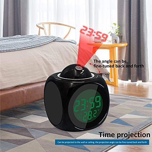 YPFDC Cute Ninja Alarm Clock with Projection and Temperature Display