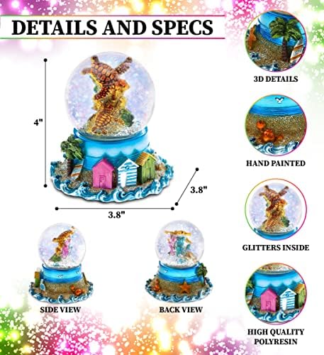 CoTa Global Cool Summer Sea Turtle Snow Globe - 65mm