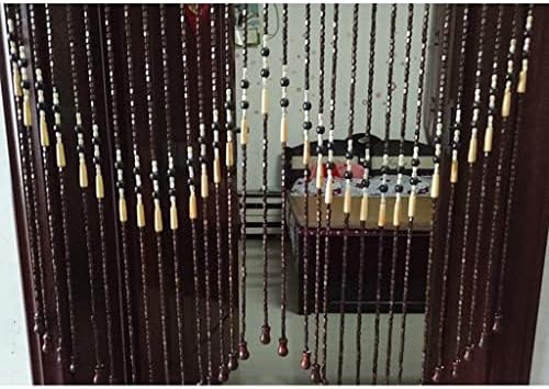 ZHOUXIAO Wood Beaded Curtain 90x180cm